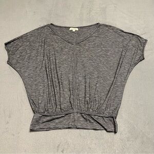 Max Studio Women’s Dark Gray Jersey Crop Top, size XS